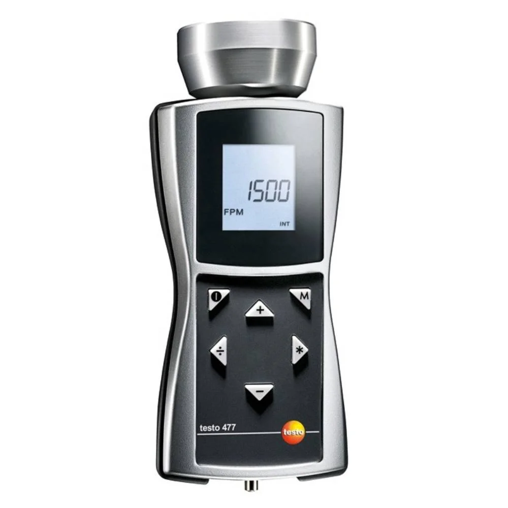 original testo 477 portable LED stroboscope with 1500 lux meter and 300000 rpm tachometer