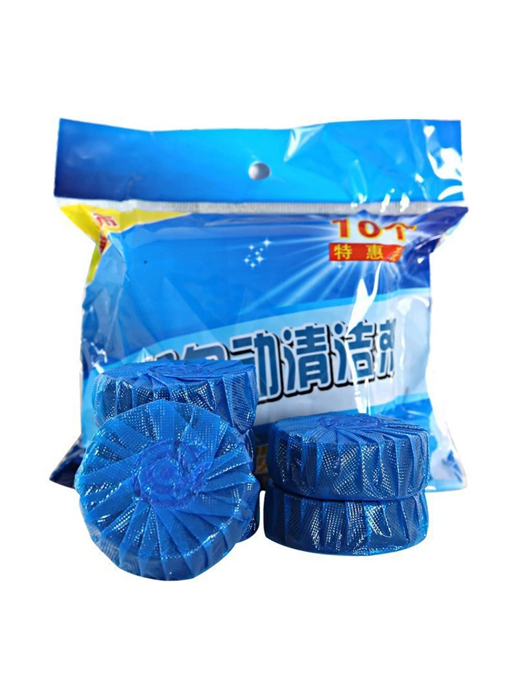 Comprimés de nettoyage de toilettes à chasse d'eau automatique bleu, disques désodorisant à bulles longue durée en vrac pour salle de bains, toilettes, WC, entretien d'hygiène