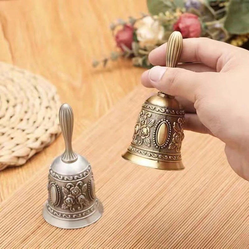 คู่มือ Bell สมาธิ Hand Bell สไตล์วินเทจ Lucky อาหารค่ำสวดมนต์แบบพกพาทิเบตพุทธบริการ Handmade ทองเหลืองการตกแต่งบ้าน