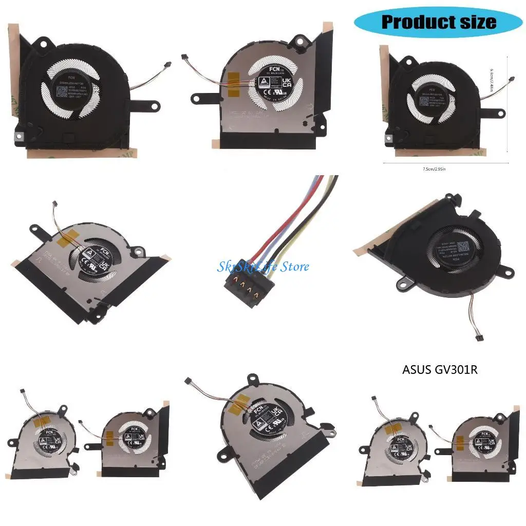 

E65E Brushless Motor Fan CPU GPU Cooler Radiator For Fantasy 13 GV301R GV301RE