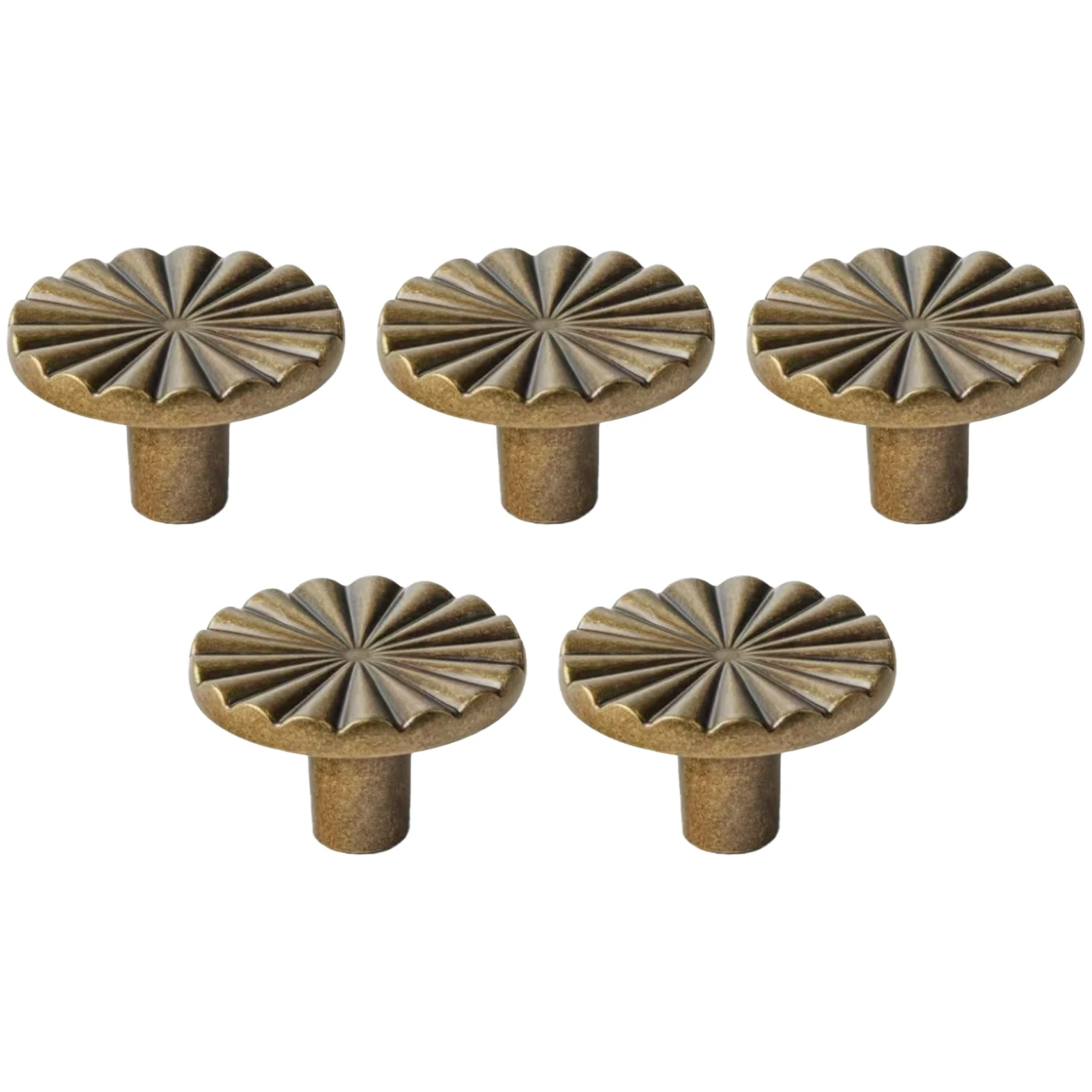 Brass 5 Round And Handles Brass Handle Cupboard Hardware Dresser Cabinet Handles Handle For Kitchen Bathroom Drawer