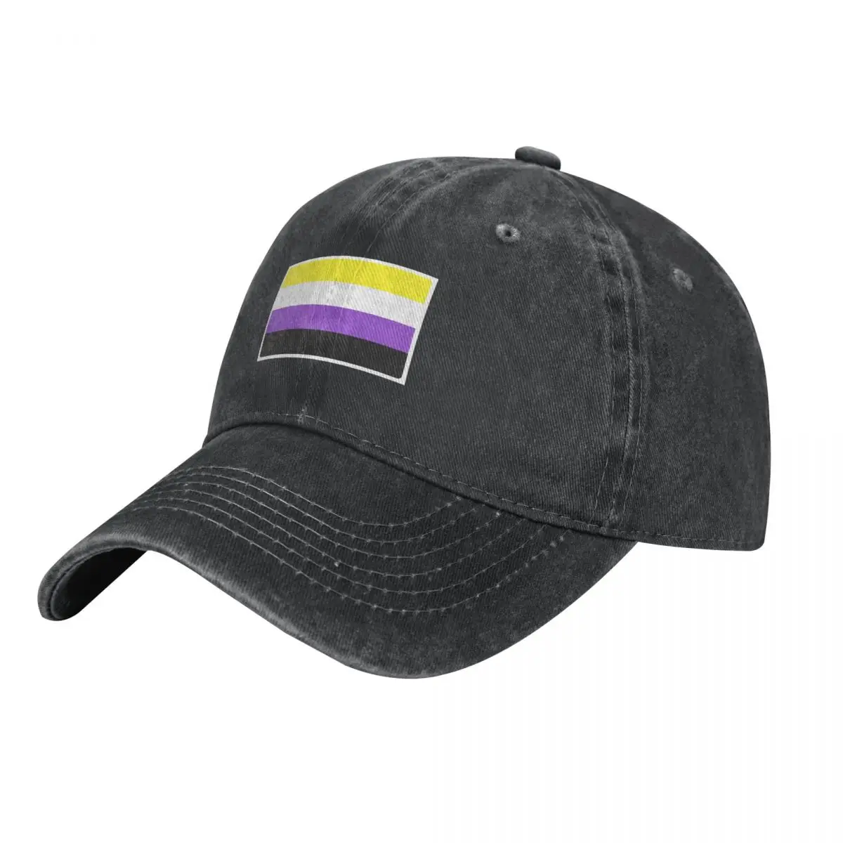 Non-Binary Flag Cowboy Hat Snapback Cap Golf Hat Man Hat Man For The Sun Luxury Cap Women Men's