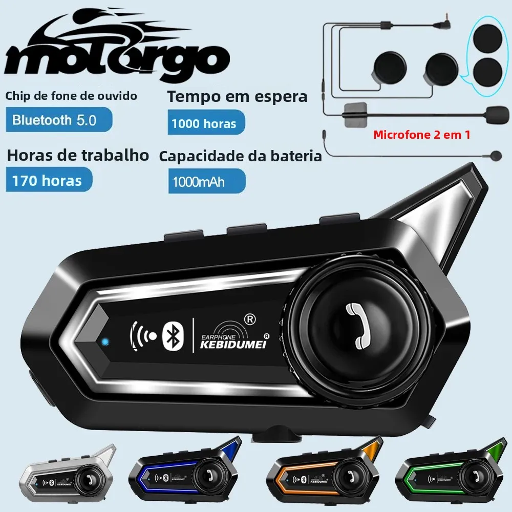 Fone de Ouvido Bluetooth BT31 para Capacete de Moto, Sem Fio, Estéreo, com Redução de Ruído