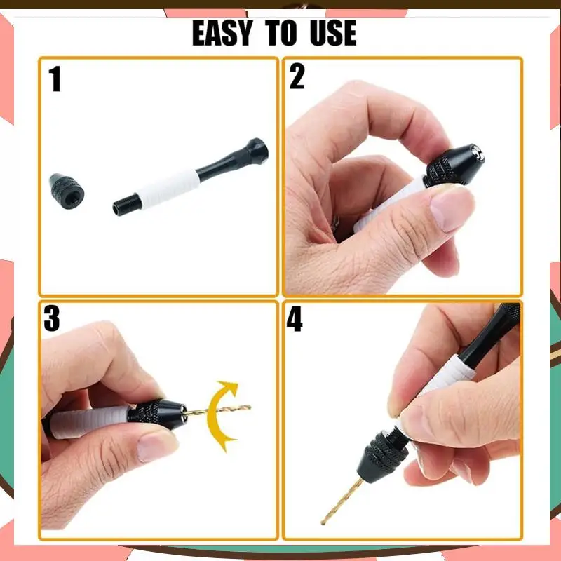 

Pin Vise Hand Drill Manual Drills W/25Pcs Drill Bits (0.5Mm-3Mm) -Rotary Hobby Drill For Jewelry Making, Wood-[A59T]