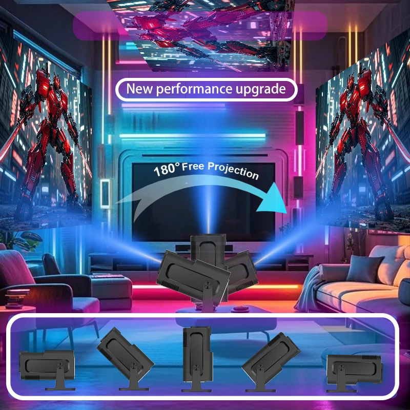 HY320Mini proyector Android11 Wifi6 320ANSI Allwinner H713 nativo 1280*720P HD proyector portátil inteligente para cine en casa y oficina