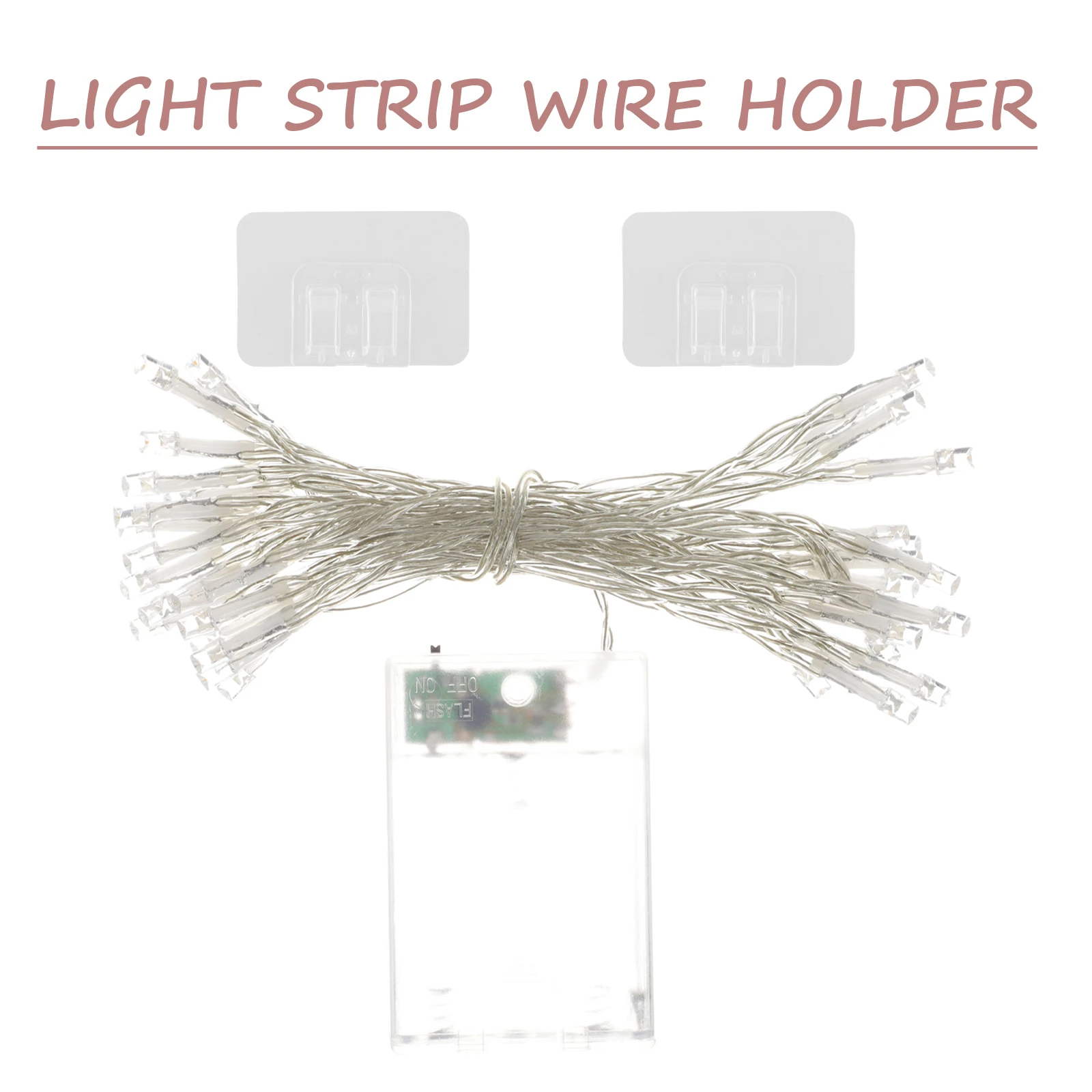 

50pcs Light Strip Mounts Outdoor Christmas Light Clips Weatherproof Cable Holders For String Lights Decoration Fixtures