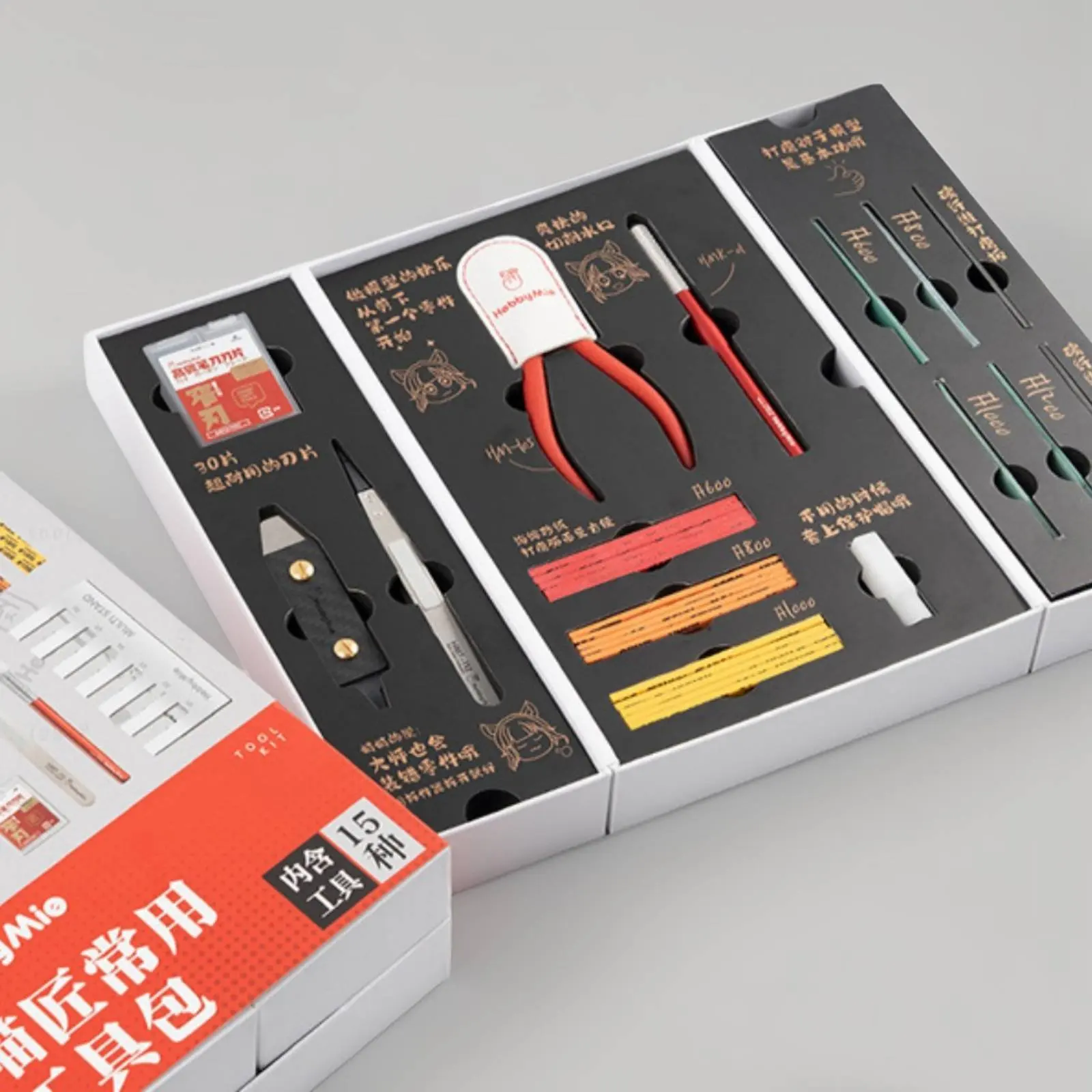 

Model Tool Set Beginner Friendly Model Assembly Tool Set Rust Resistant Decal Application for Desk