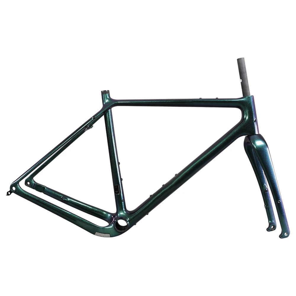 

High Modulus Disc Brake Carbon Fiber Gravel Bike Frame 700C Cyclocross Frames Custom Painting Bicycle Frameset