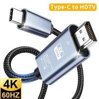 USB C to HDMI Cable 4K 60Hz Type C to HDMI Adapter Converter Cable for TV MacBook Pro Air Pixel iPad iPhone 15 Samsung Laptop 2M