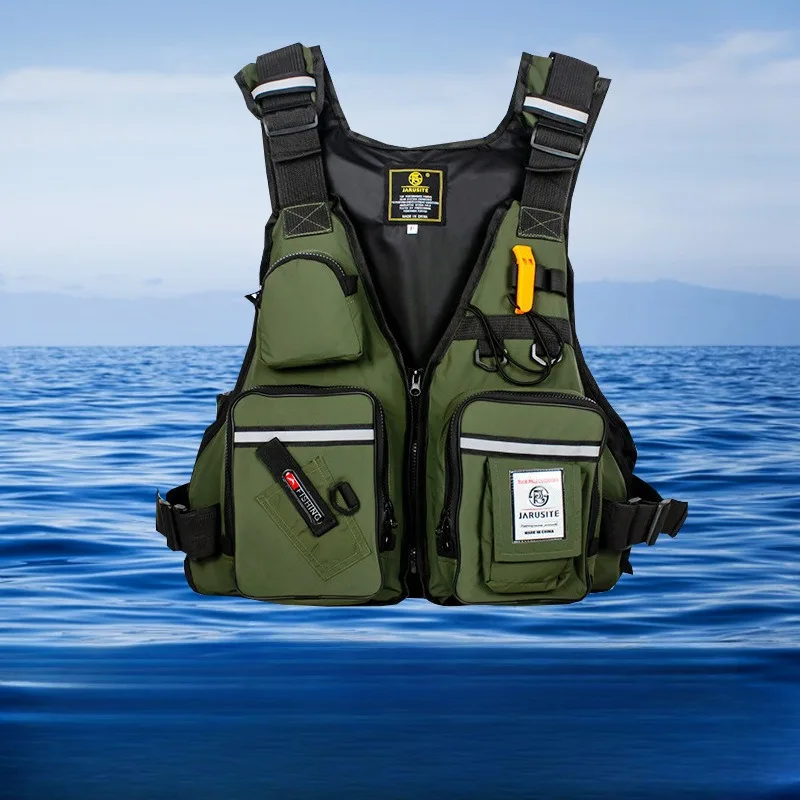 professional fly fishing vest respiravel mesh life jacket outdoor tactical vestuario para camping ou atividades aquaticas 01