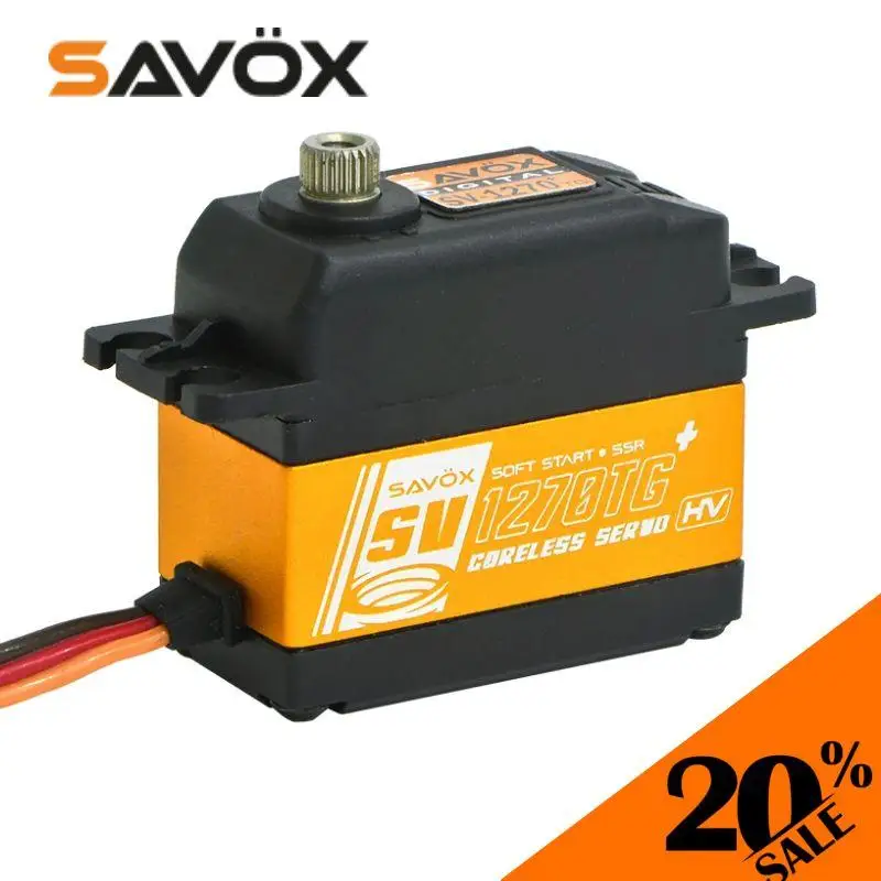

Оригинальный SAVOX SV 1270TG + Высоковольтный цифровой сервопривод без сердечника с плавным пуском 0,10 с / 624,9 унции 8,4 В для радиоуправляемого автомобиля / Airpiane