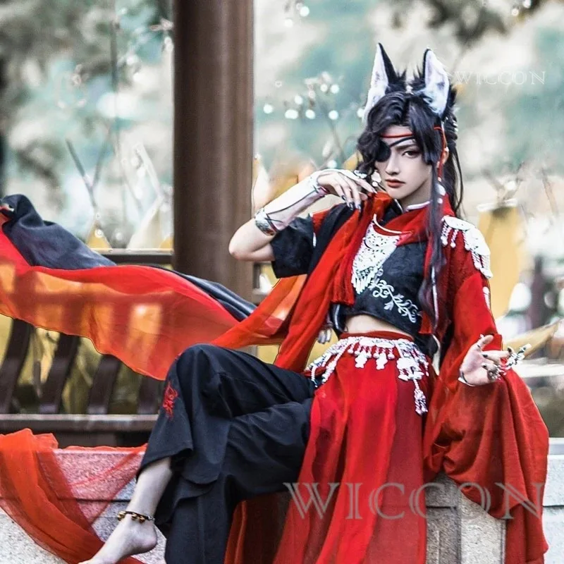 

AAA 2025 Hua Cheng Tian Guan Ci Fu Anime Heaven Official's Bless Cosplay Wig Halloween Costume Party Men Role Pl