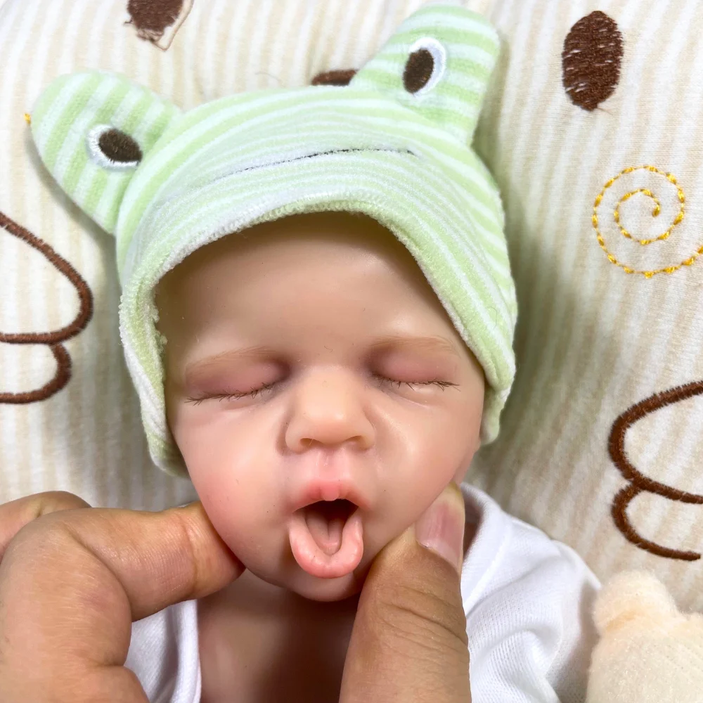 Mini LouLou in silicone da 13 pollici può aprire la bocca bambola rinata per bambini bambola Bebe in silicone morbido per tutto il corpo ragazzo e ragazza per scegliere