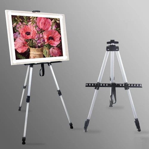 Caballete de boceto de Metal ajustable portátil, dibujo de bocetos para suministros de arte de artista, soporte, caballete de viaje plegable, estante con bolsa para exteriores