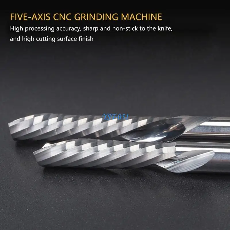 

E15A Single Flute Carbides End Mills Routers Bit 3.175mm Shank for Aluminum Metal