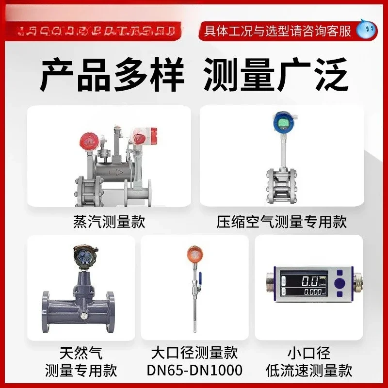 Vortex Flow Meter Natural Gas Compressed Air Liquid Explosion-proof Pipeline