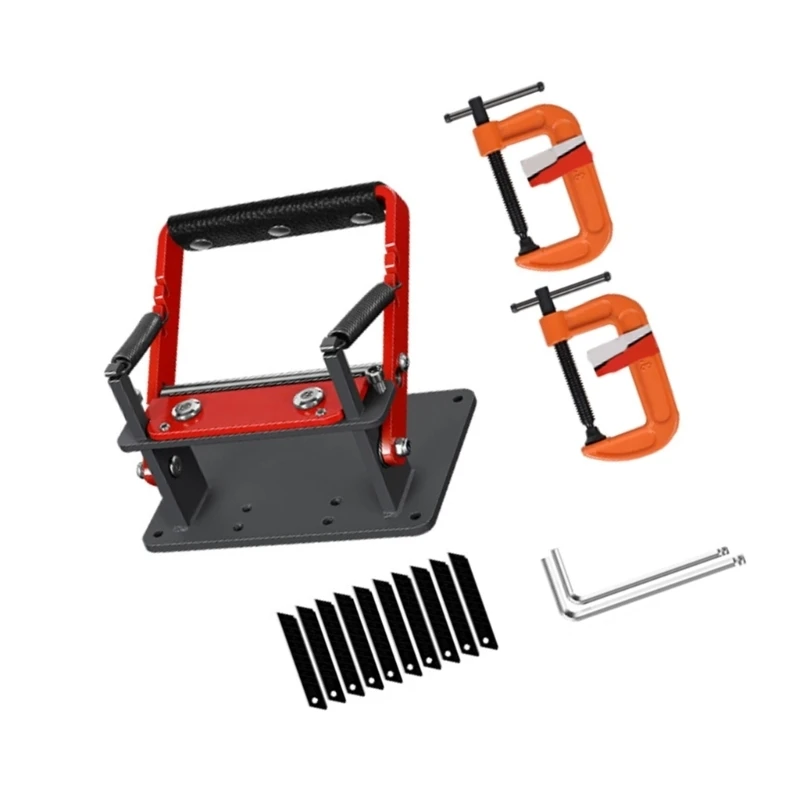  Manual Leather Skiving Machine with Variable Cutting Depth and Steel Cutter for Fold, Seam, and Joining Preparation