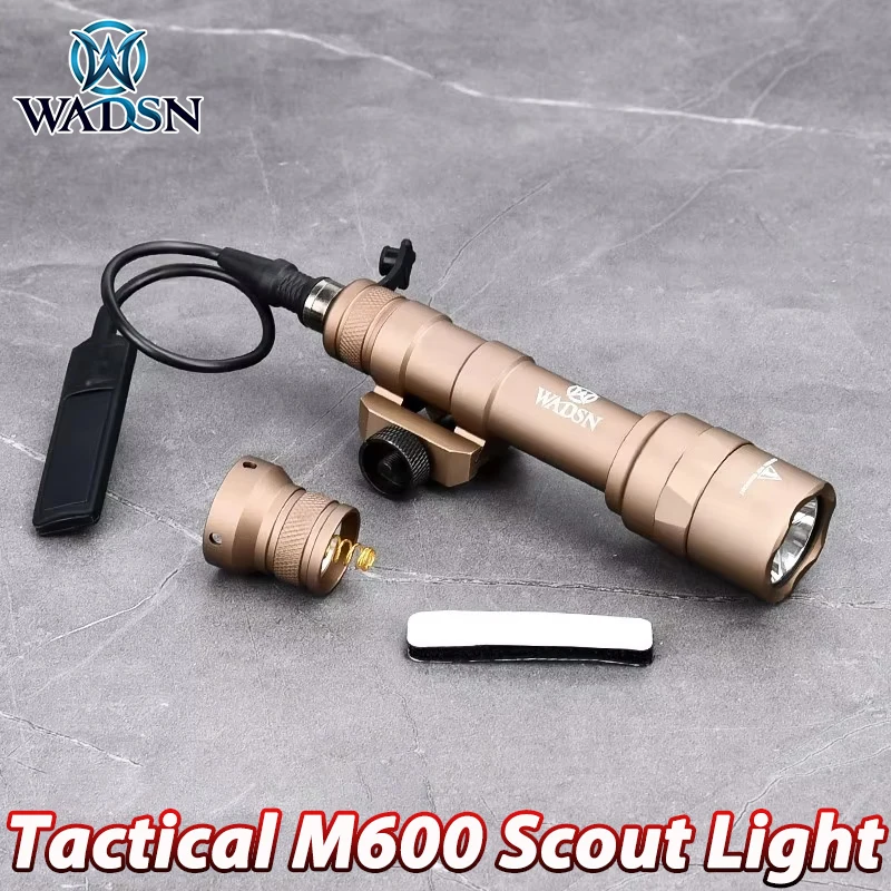 

Тактический фонарь WADSN M600 M600U для страйкбола Surefir Scout, мощный, с двойным переключателем, для 20-мм планки Пикатинни, аксессуары для охоты