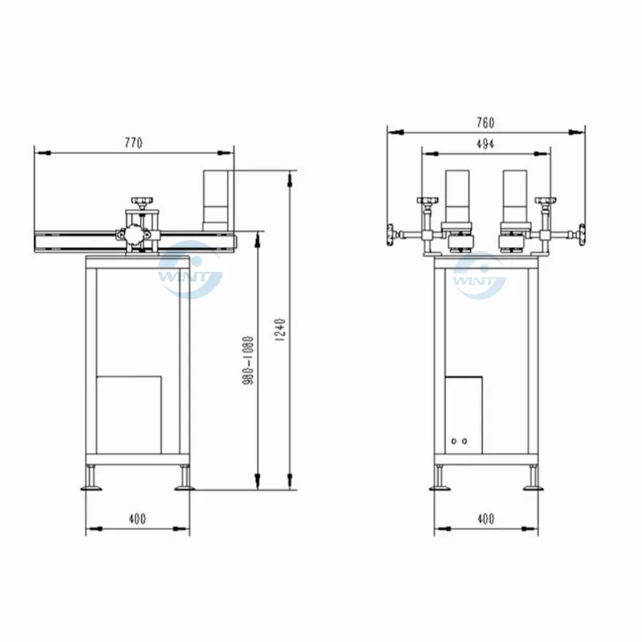 Conveyor Belt Of Automatic Bottles Transporting Roll Device For Between 2 Machines Bottles Going Through Smoothly Stand type