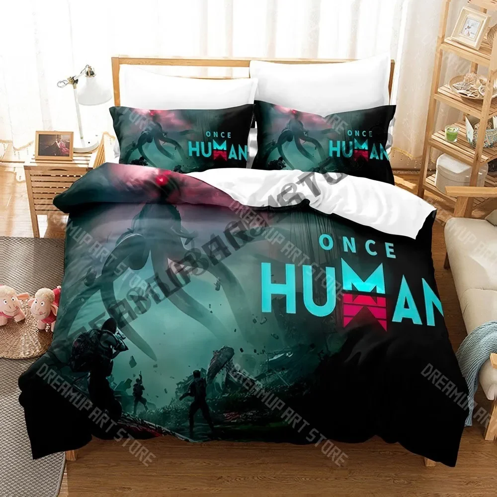 

3D Print Once Human Bedding Set Single Twin Full Queen King Size Bed Set Adult Kid Bedroom Duvetcover Sets Anime Bed Sheet Set