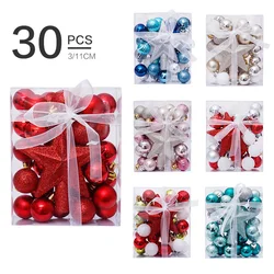 30 Cái/bộ Trang Trí Giáng Sinh Bóng Mặt Dây Chuyền Xmas Cây Treo Trang Trí Ngôi Sao Topper Noel Navidad Trang Trí Cho Nhà Quà Tặng Năm Mới