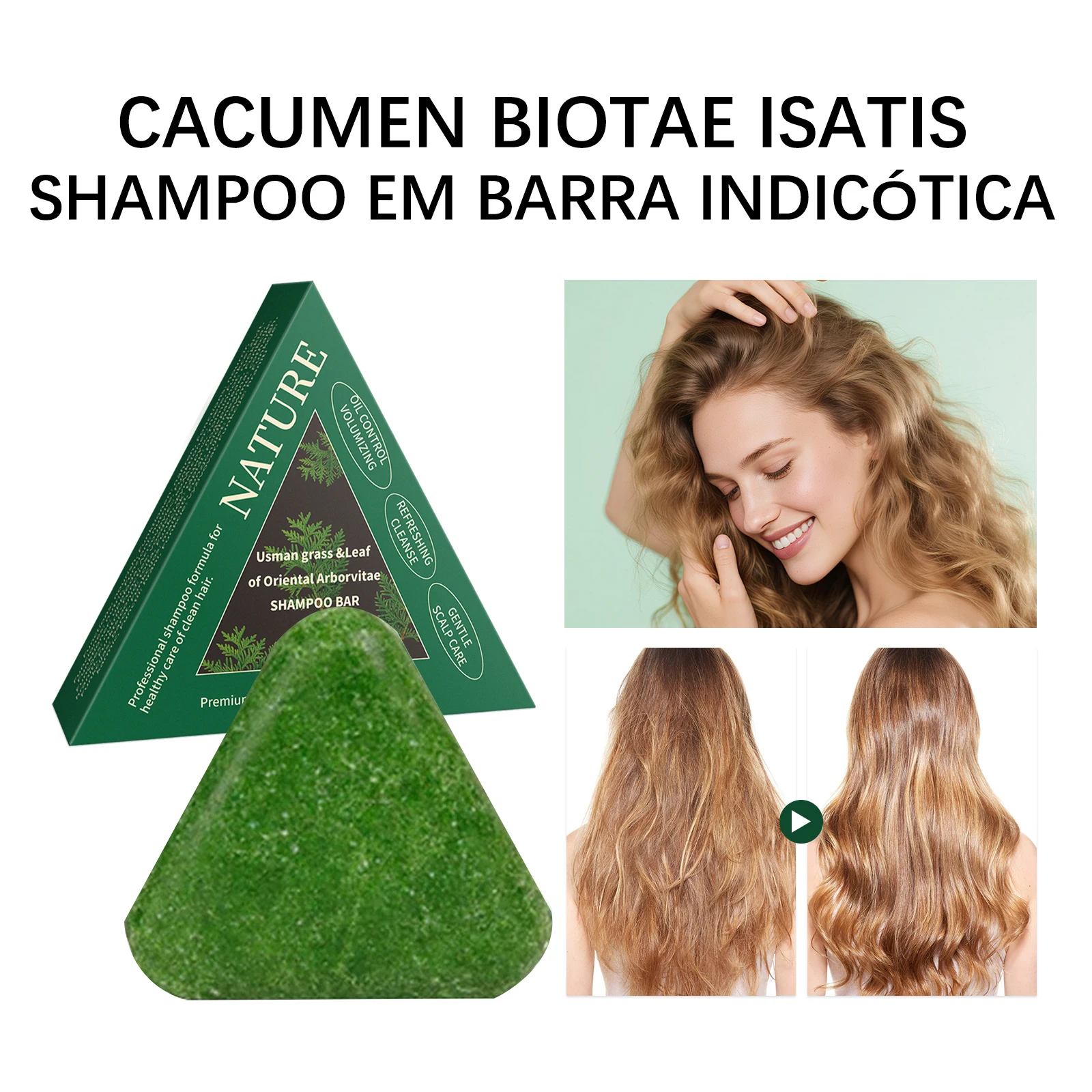 Portable Natural Herbal Shampoo Bar, Nourishing Oil‑Balancing Solid Shampoo Soap for Scalp and Hair Daily Cleansing Use