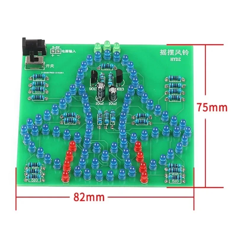 Laboratory Swing bells Wobbly Windbell Fun Electronic DIY Kit Wring 95 LEDs Wind bell 5V 9V view 3