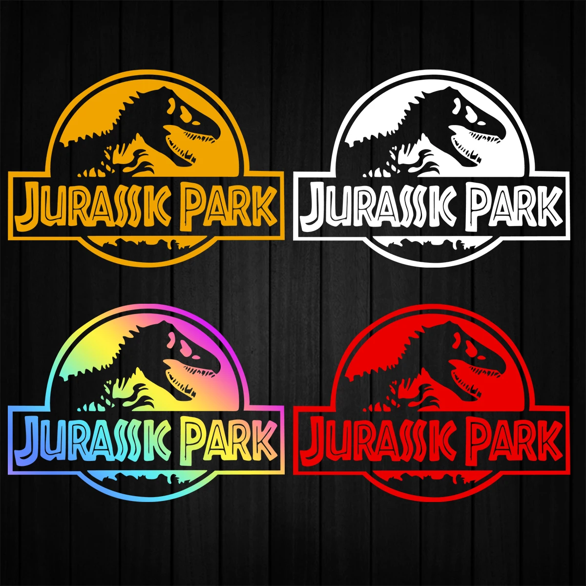 Jurassic Park Dinosaur Reflective Moto Off-Road Vehicle Car Stickers Decor Motorcycle Body Windshield Fuel Tank Waterproof Decal