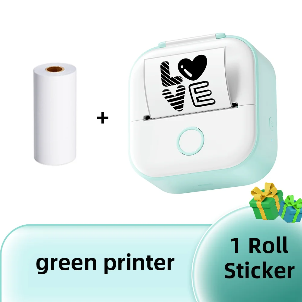 Phomemo T02 Mini Portable Printer Wireless Bluetooth Thermal Printer 53mm Self-Adhesive DIY printing Gift Handbook Labels