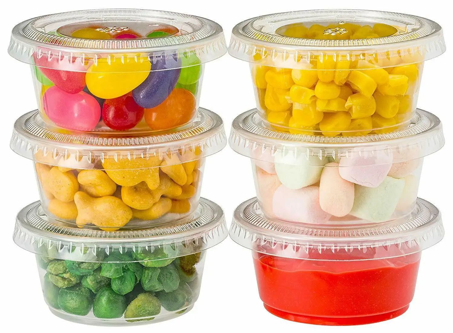 

100pcs 5Oz Disposable Plastic Cups Clear Portion Containers With Lids For Jelly Yogurt Mousse Sauce Ice Cream Chocolate Mousses