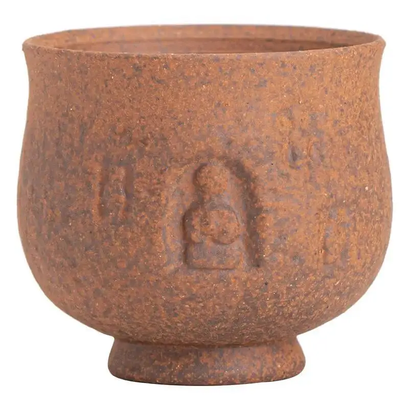 الفخار الخشن كوب رئيسي اليدوية كوب شاي سيراميك تذوق كوب البتلة كوب القديم روك كلاي طقم شاي الكونغ فو كوب