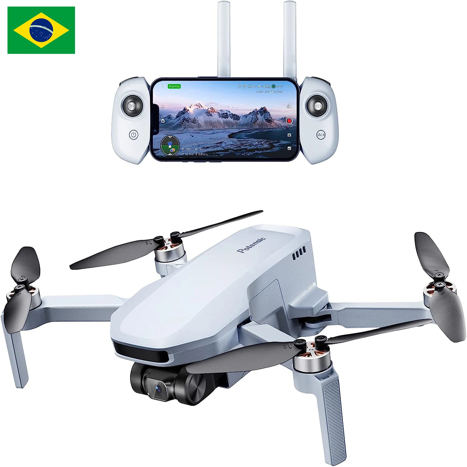 Potensic-Single Axis Gimbal 4K GPS Drones, Sob 249g Max, 4 km para adultos e iniciantes, ATOM SE