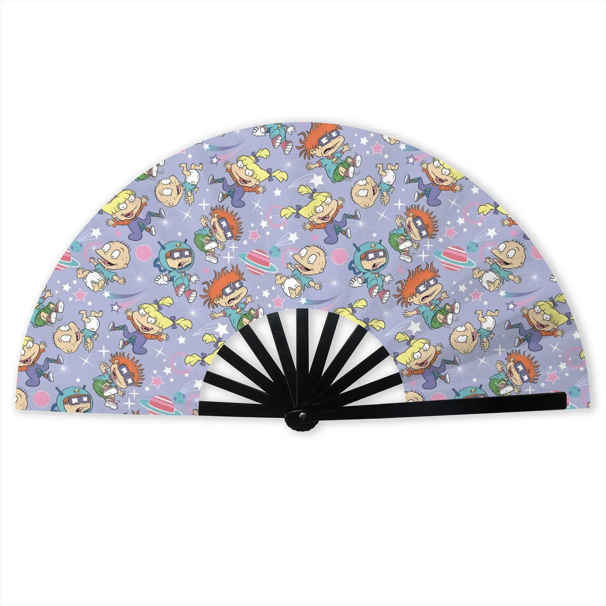 Funny R-Rugrats Hand Fan Promotional Gift Wedding Cartoon Durable Folding Fans Novelty Bulk Pack Fan