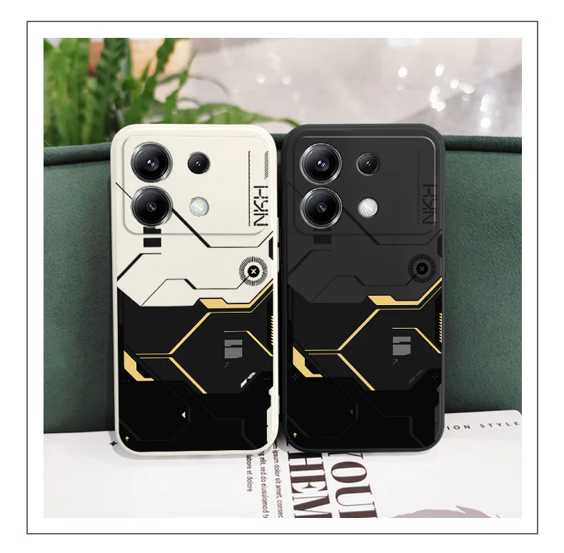 Gold Maschinen Telefon Fall Für Xiaomi Poco F8 F7 X7 X6 F6 M6 M5 M5S F5 X5 F4 X4 M4 F3 X3 Ultra Pro GT Silikon Abdeckung – Detail 6