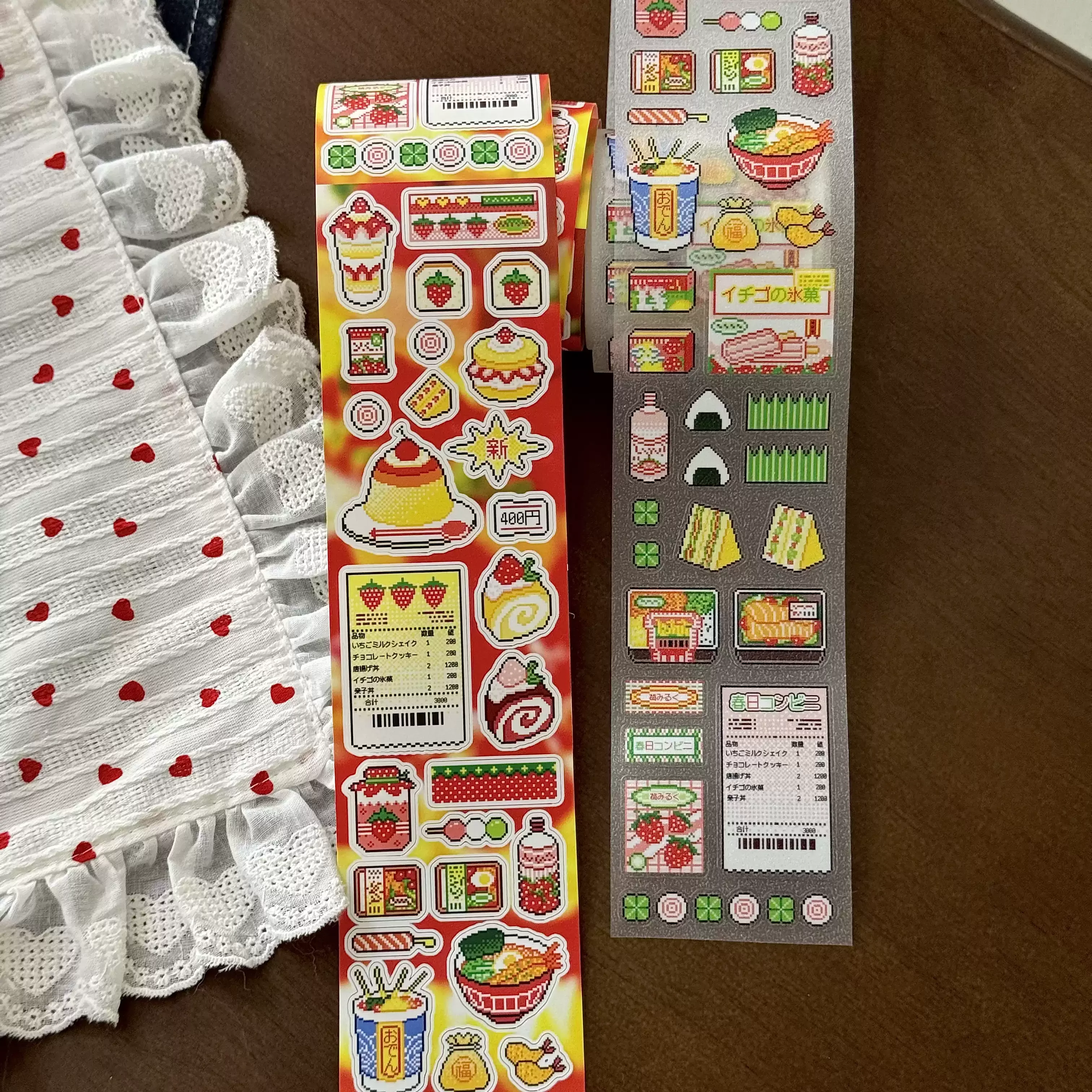 Japanese Kawaii Strawberry Convenience Store Pixel Style Die-Cut Sticker Cute for DIY Phone Case Scrapbooking Journal Collage - view 5