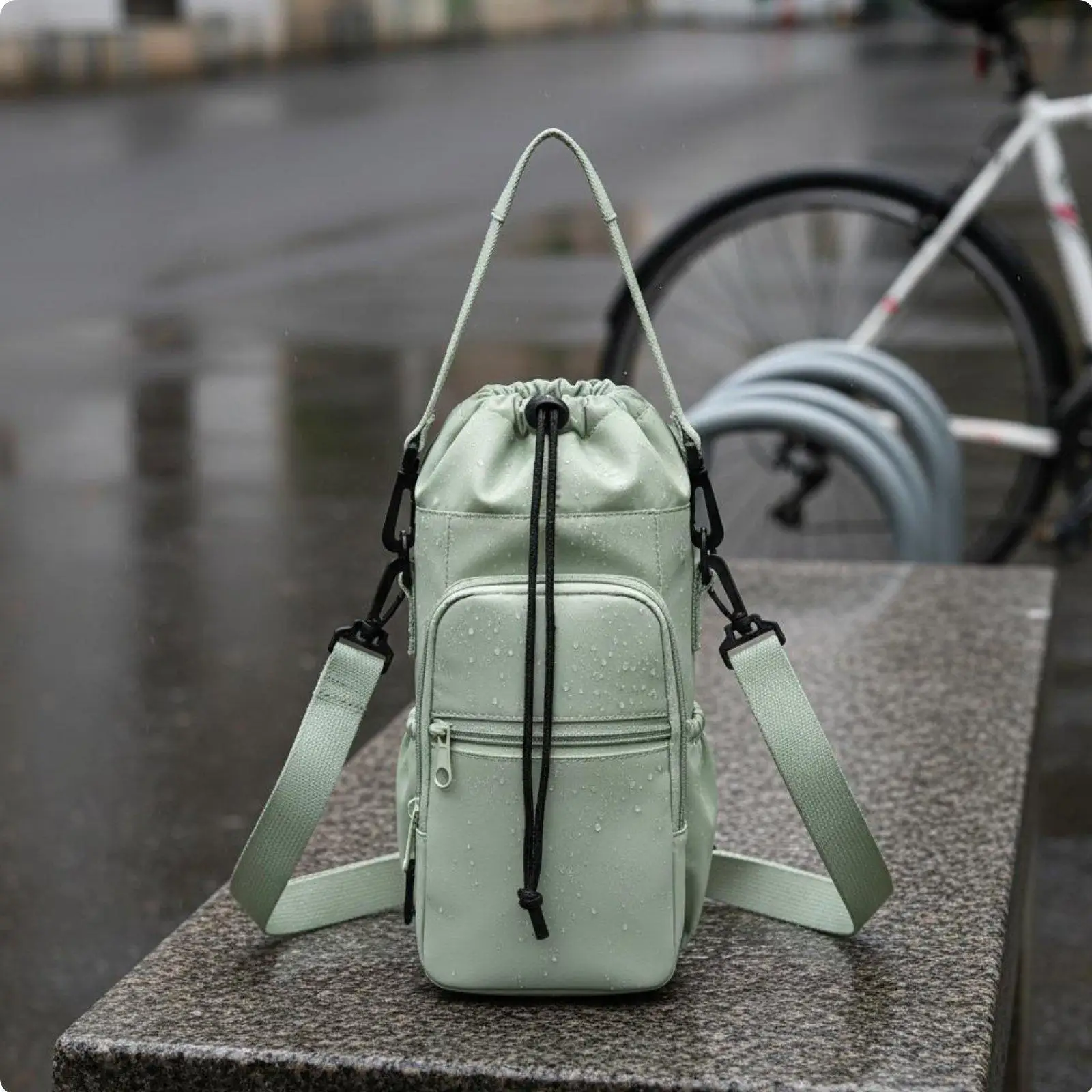 Outdoor Water Bottle Carrier Oxford Cloth Multi Storage Mini Water Bottle Cover Bag for Hiking Camping