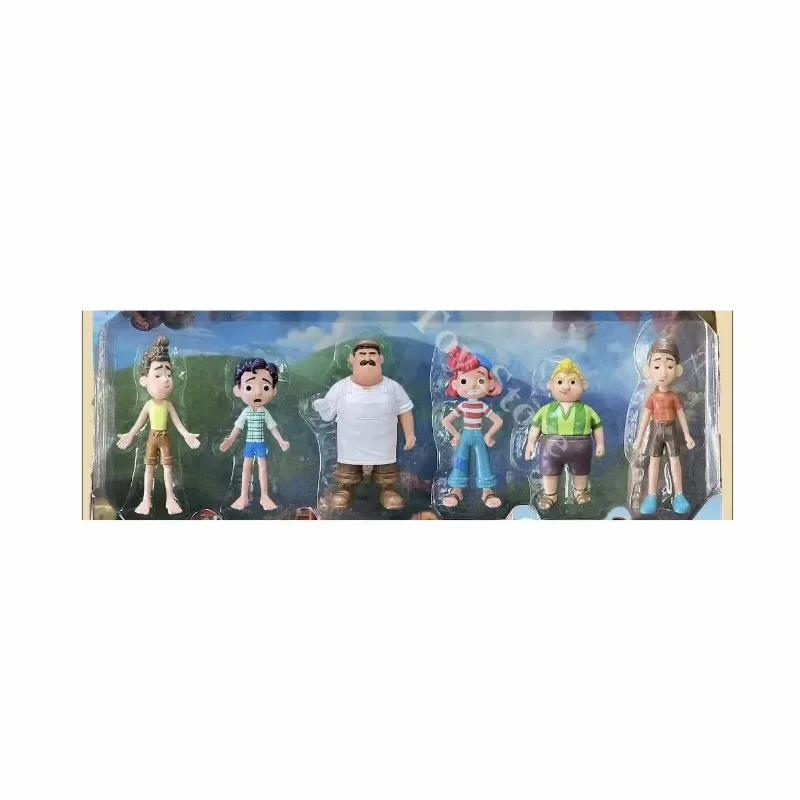 6 pezzi Disney Pixar Movie Luca Cartoon Anime Figure Luca Alberto Sea Monster PVC Modello Bambole Collezione di giocattoli Hobby Regali di compleanno