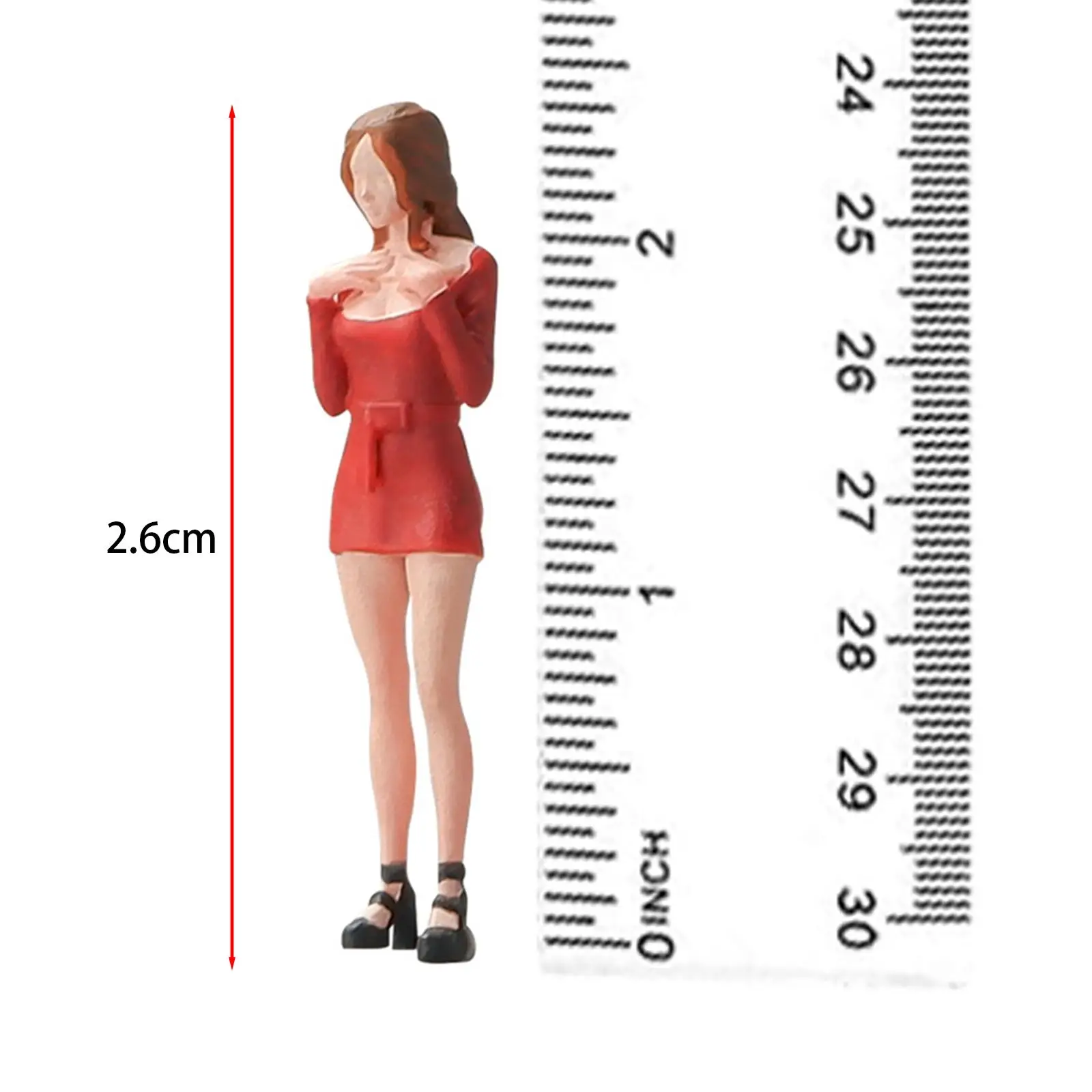 1/64 Hüftrock Mädchen Figur Fee Garten Mikro Landschaft Layout Dekoration s Maßstab Zug Eisenbahn Harz Figur Miniatur Szene