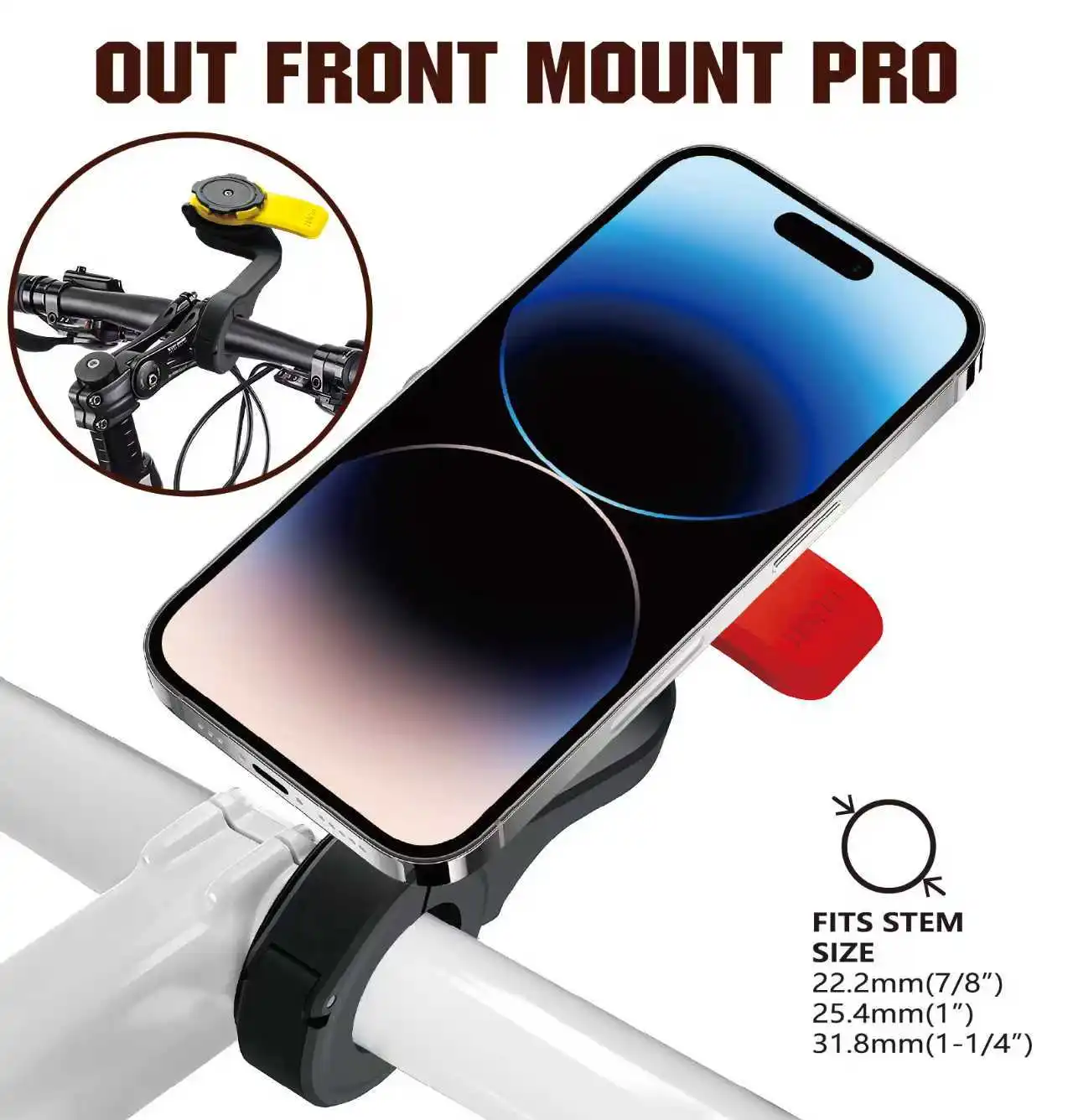 Motorcycle Phone Holder with Vibration Dampener, Anti-Shock Handlebar Mount Cell Phone Bracket Motorbike GPS Navigation Stand