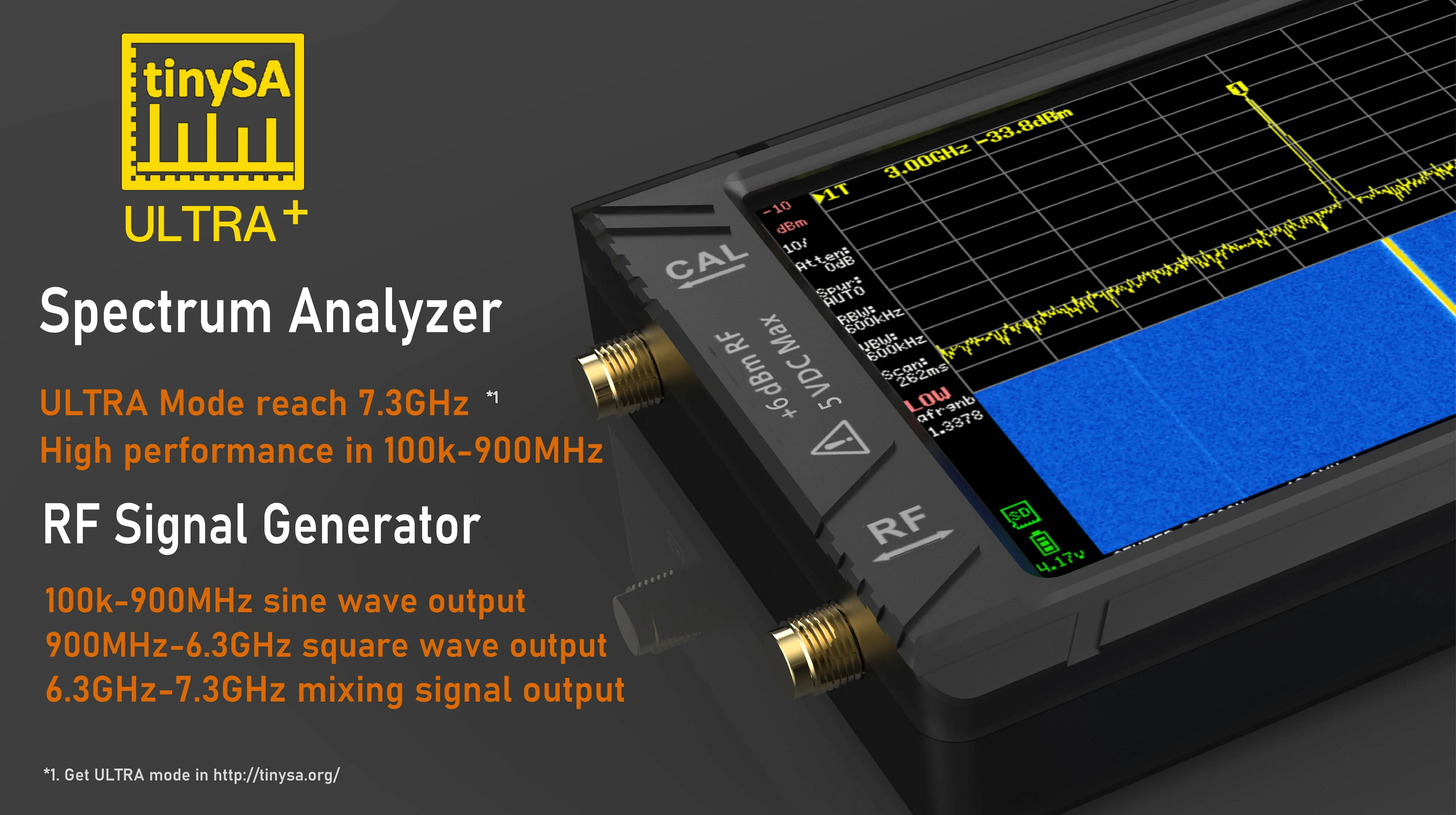 ZS-407 Hand held tiny Spectrum analyzer tinySA ULTRA PLUS 4