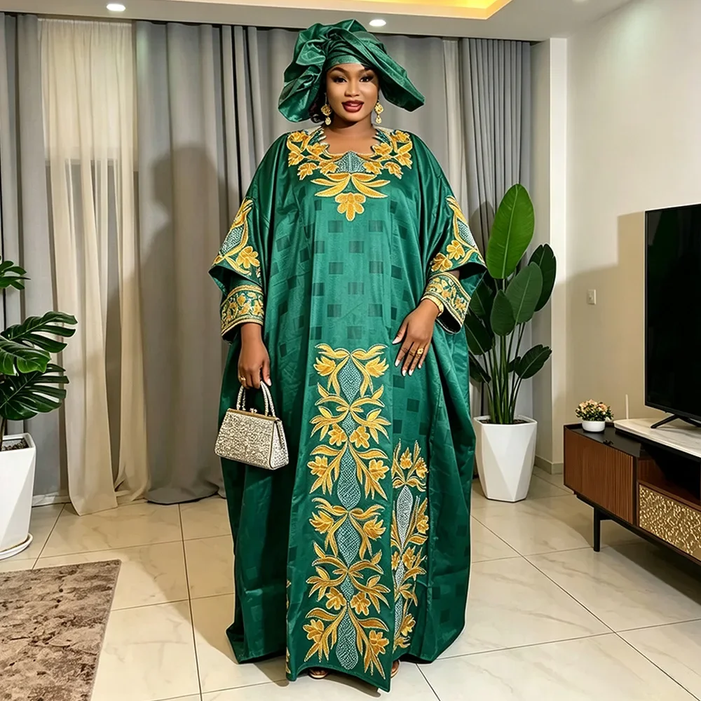 African Clothes for Women Plus Size Dashiki Ankara Embroidery Kaftan Boubou Robe Bazin Design Wedding Party Dresses 2027