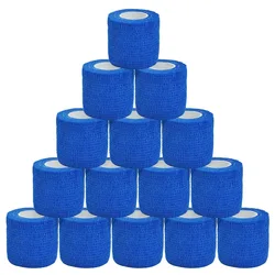 Blue 4.8-meter sports self-adhesive elastic bandage breathable sports wrap bandage for wrist and ankle