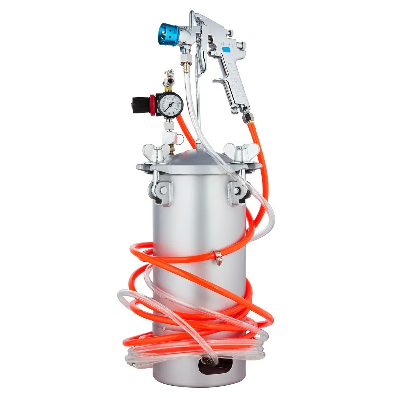 For 5 Liters Lower Discharge Pressure Barrel Paint Spray Gun W-77 Large Caliber Water Bag Latex Spray Gun