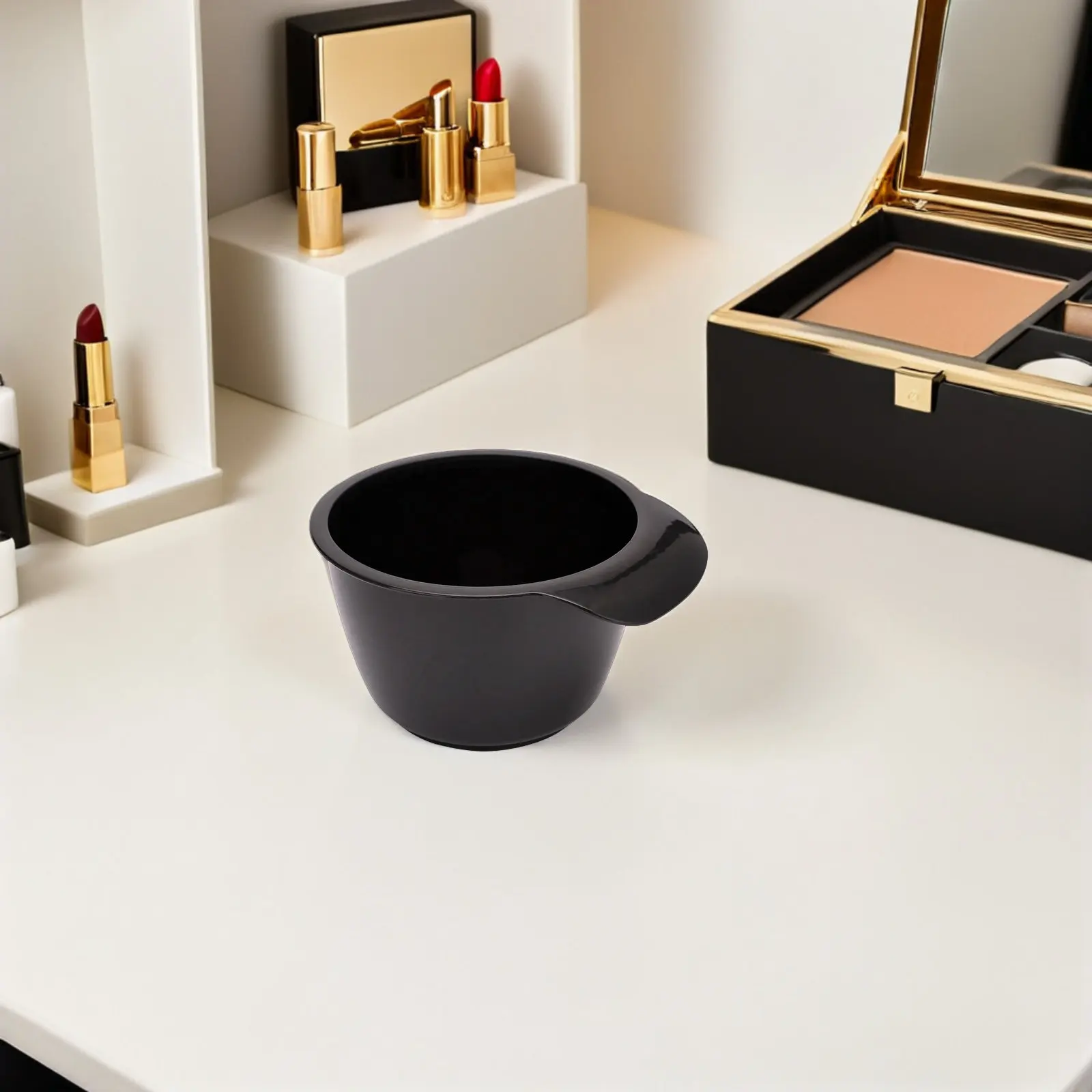 Hair Dye Bowl and Soft Brush Set, 2pcs Thickened Mixing Tint Bowl with Ergonomic Design for Salon & Home Use