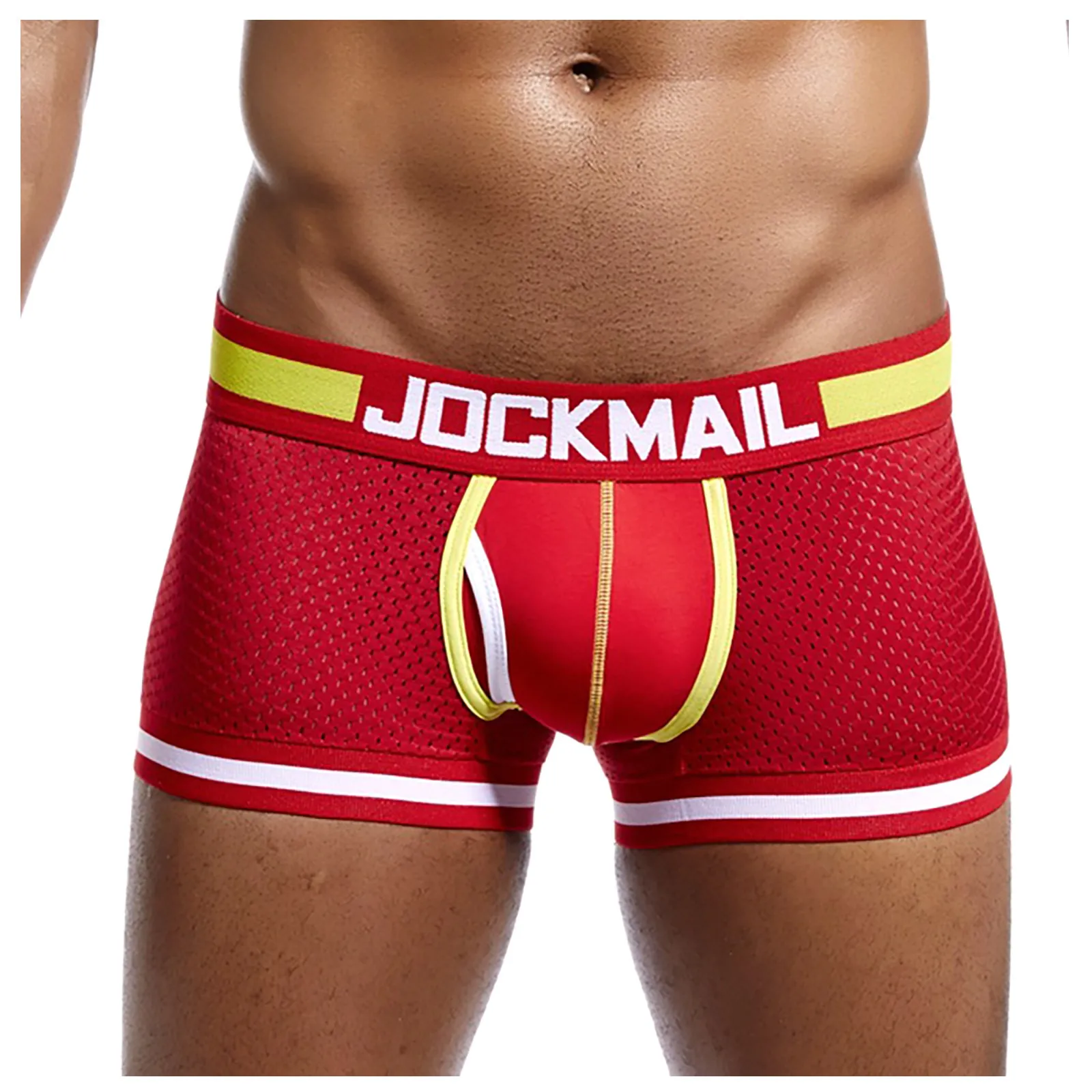 JOCKMAIL Sport Men\'s Boxers Shorts Mesh Stitching Breathable Underpants Men Fitness Underwear Soft Comfortable Panties Cuecas