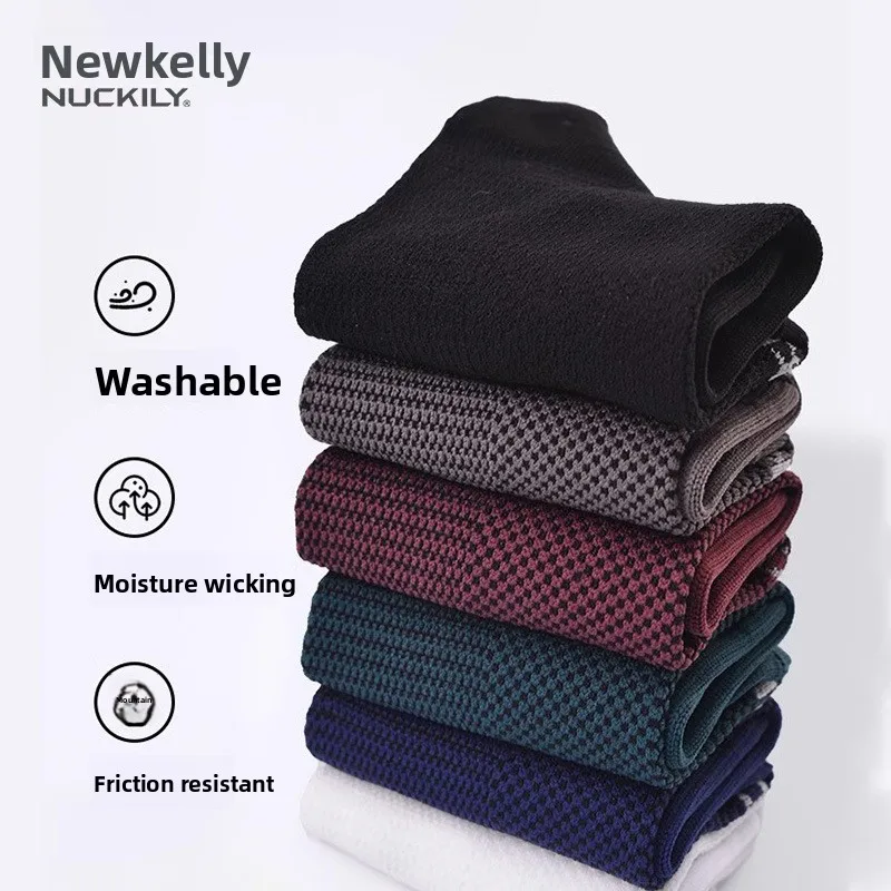 NUCKILY Unisex Cycling Socks Breathable Mesh Moisture Wicking High Elastic Reflective Anti Slip Cushioned Sports Socks For Road