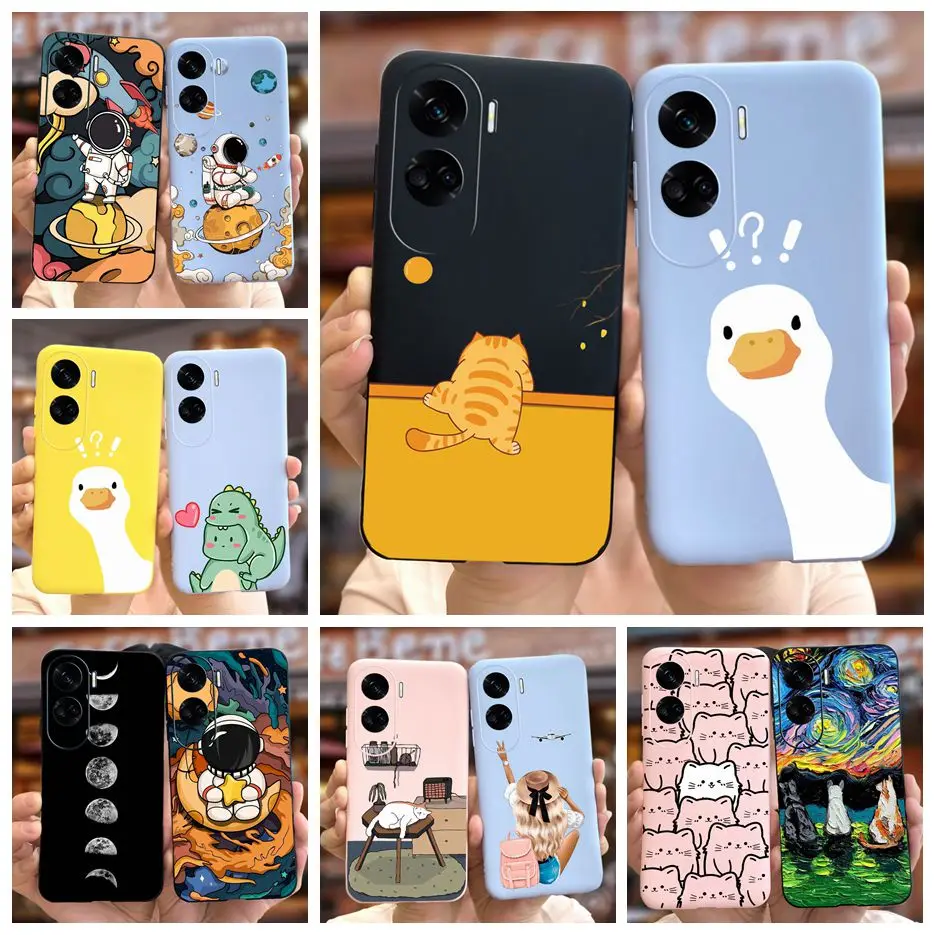 Etui na Honor 90 Lite CRT-NX1 Cute Cartoon Cover Shockproof Soft Silicone Phone Case For Honor 90 Pro Honor90 Lite Fundas Coque
