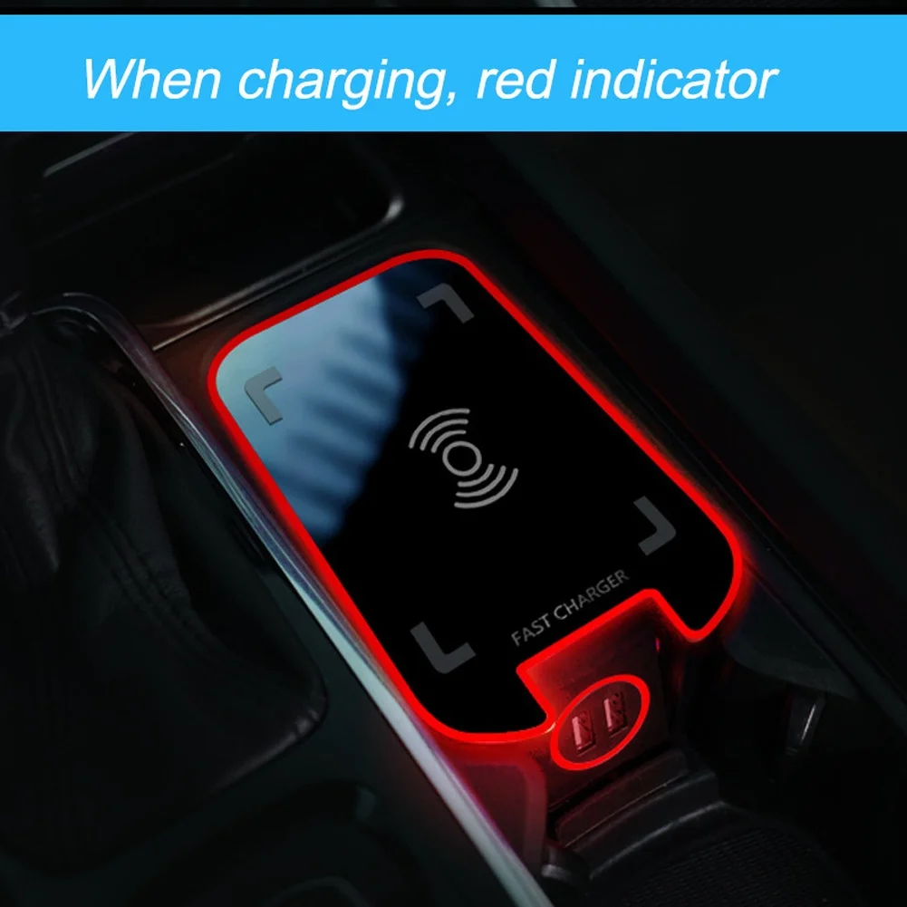 For Daily Commuting 15W Wireless Charger Travel Wireless Charger Car Charger In-car Charging Station Overcharge Protection