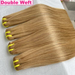 #27 Honey Blonde Colored Straight 100% Raw Human Hair Bundles 16-30 inches Hair Weave Extensions For Women