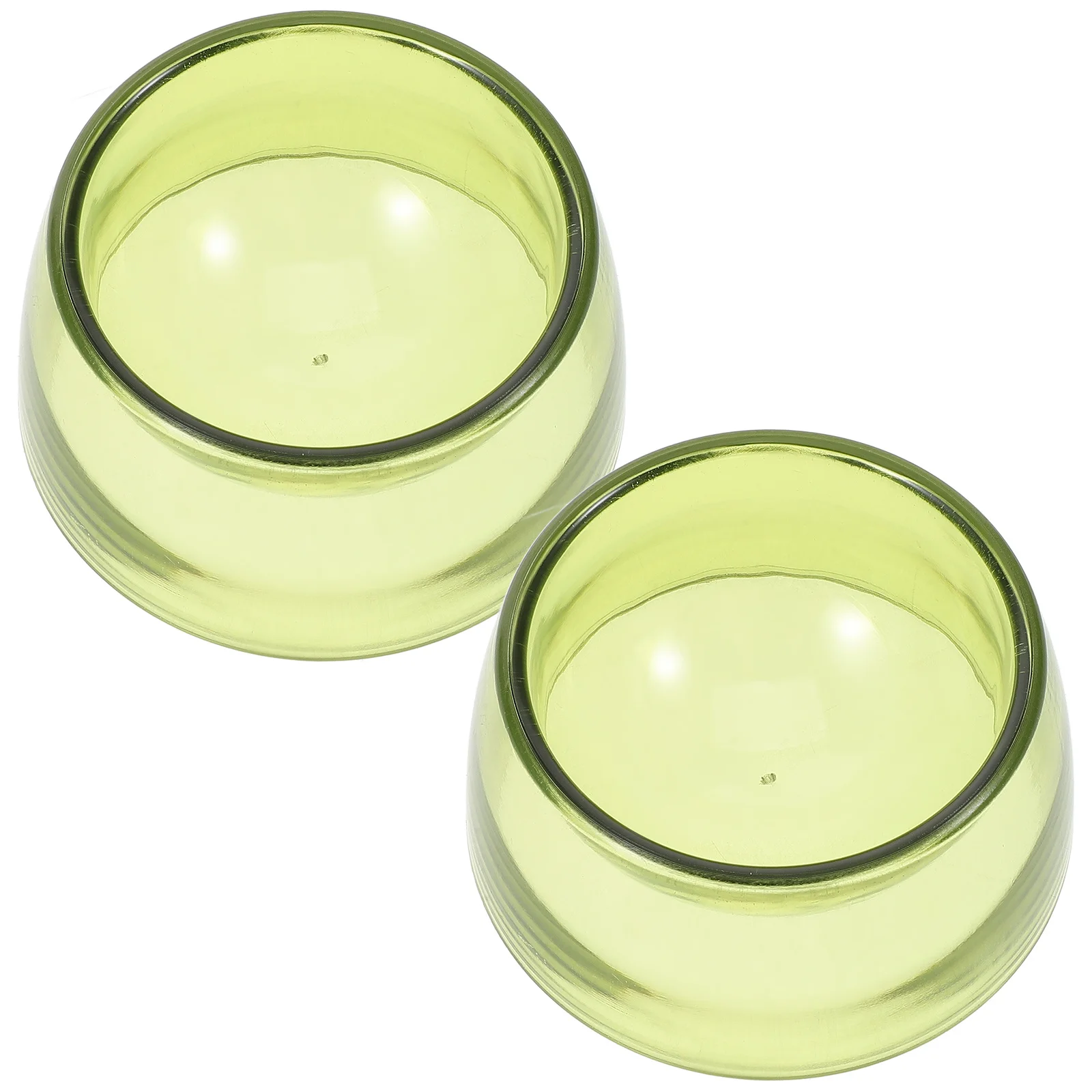 

2Pcs Small Animal Feeding Bowl Round Shape Food Container Hamster Guinea Pig Chinchilla Lightweight Practical Dish